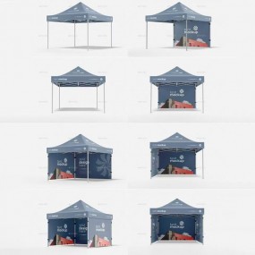 vouwpaviljoen met logo